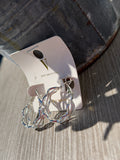 Silver Frosted Hoops