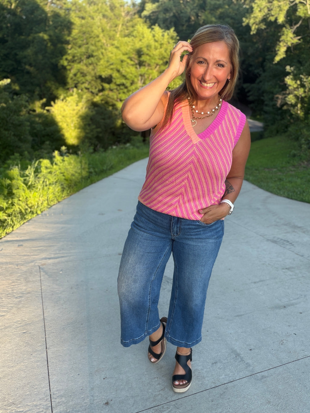 Sunset Sorbet Sweater Tank