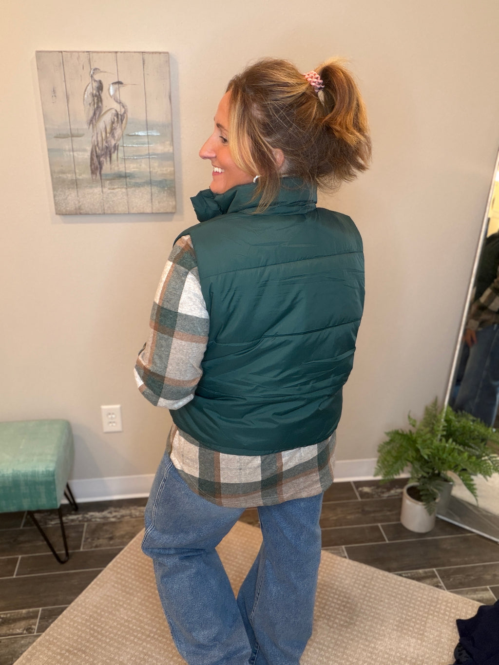 Evergreen Puffer Vest