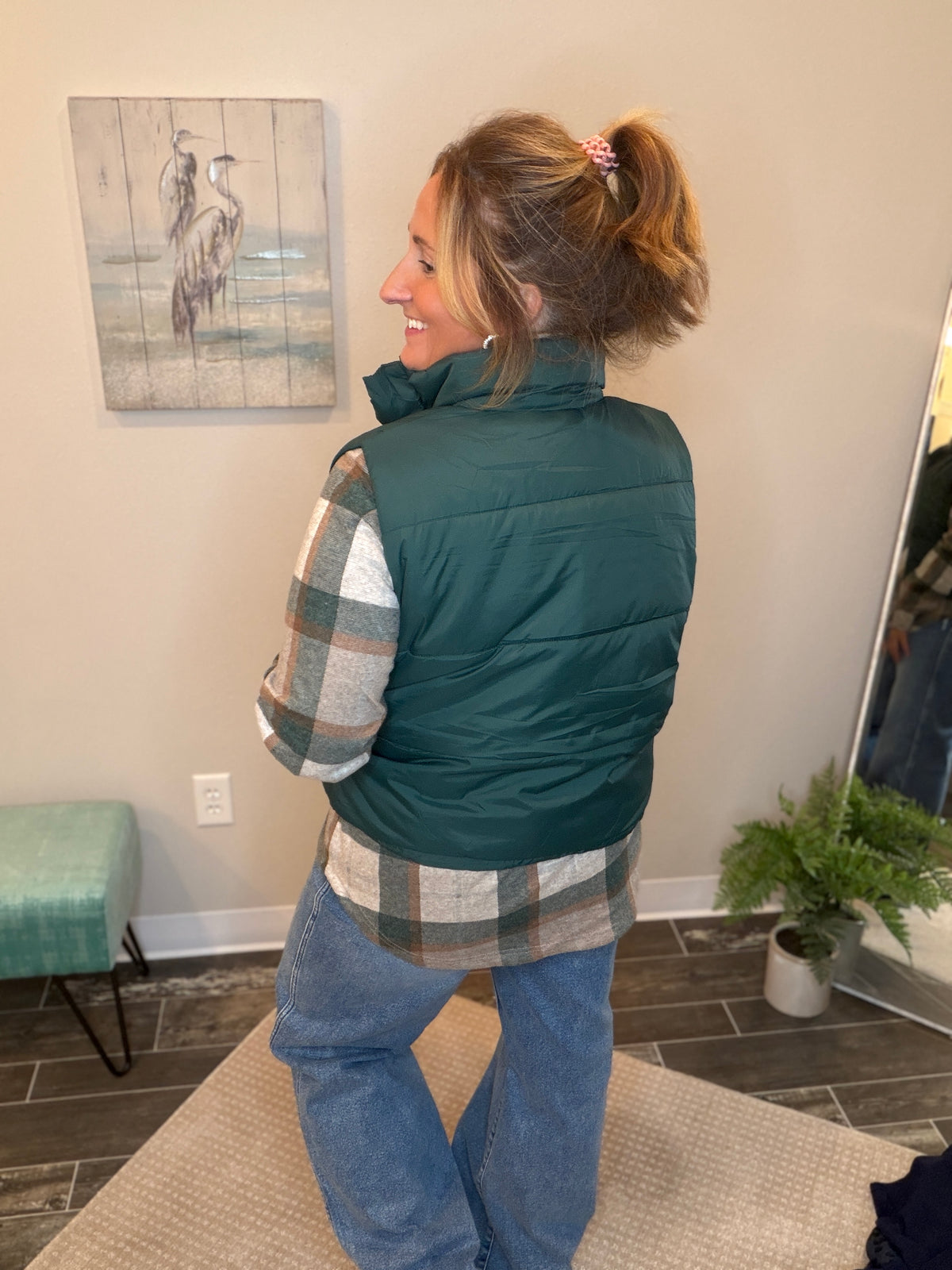 Evergreen Puffer Vest