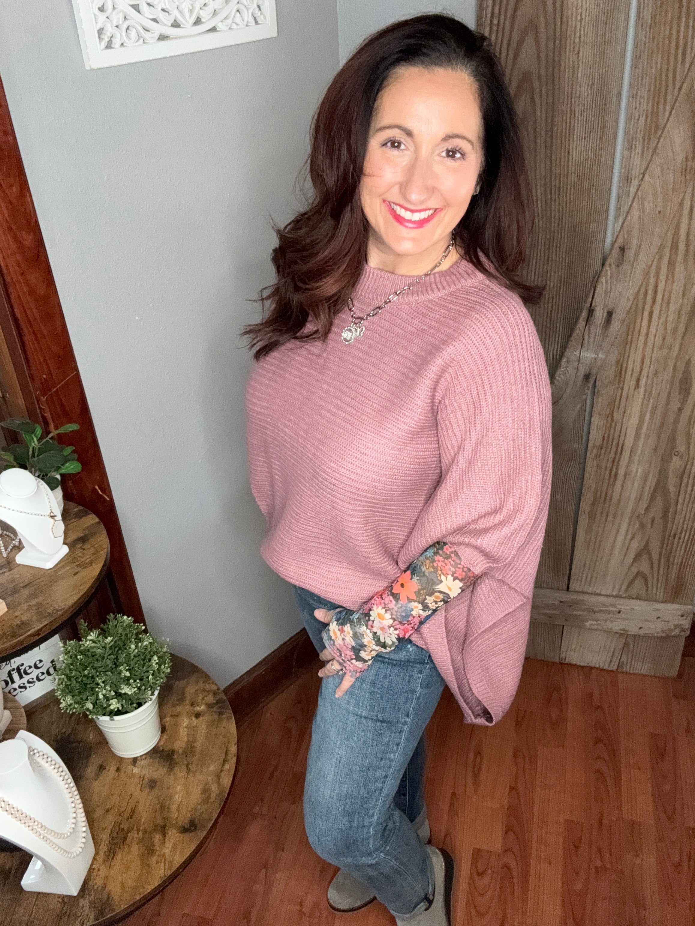 Meg Pullover Poncho Pink