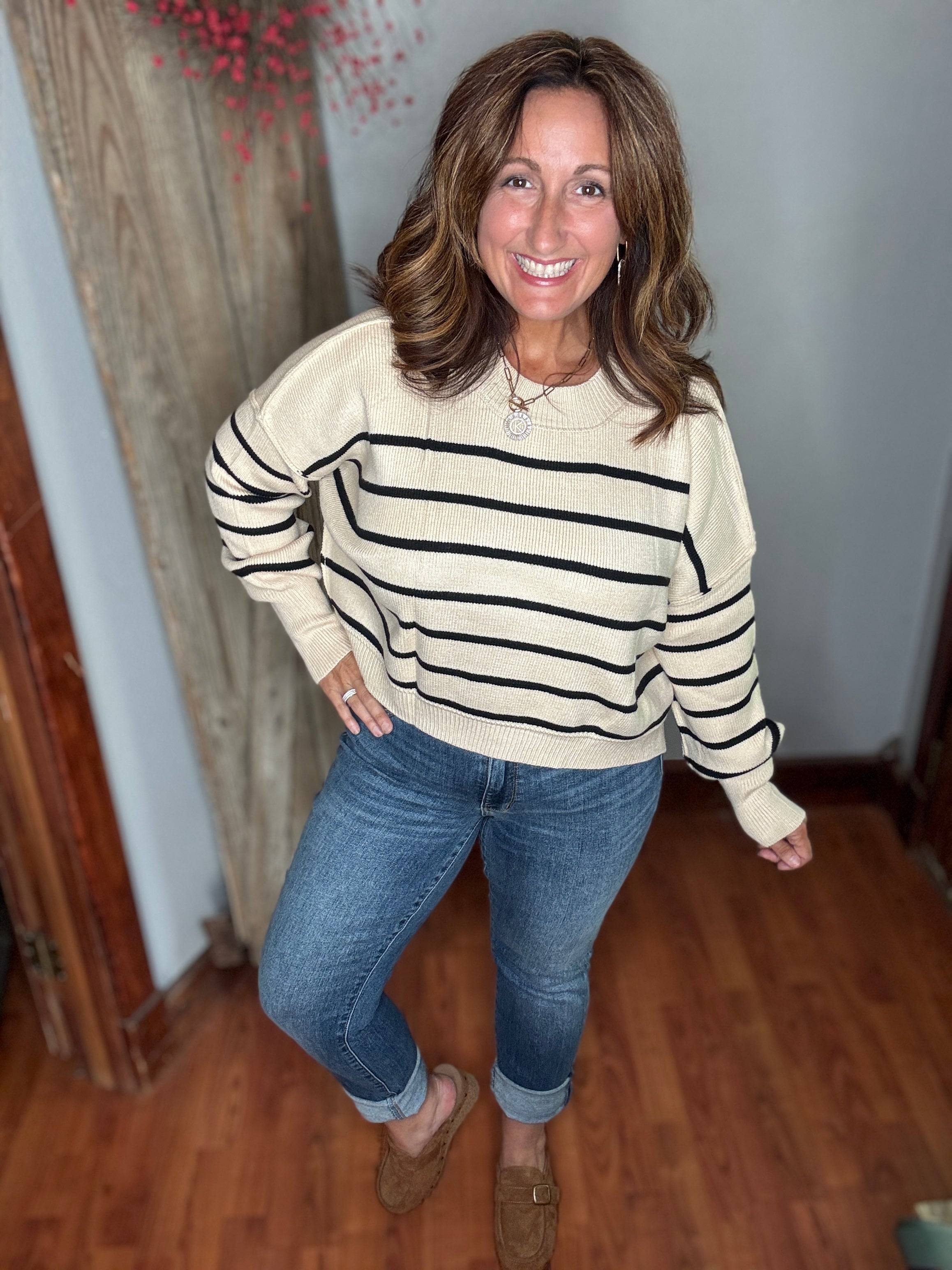 Brunch & Stripes Sweater