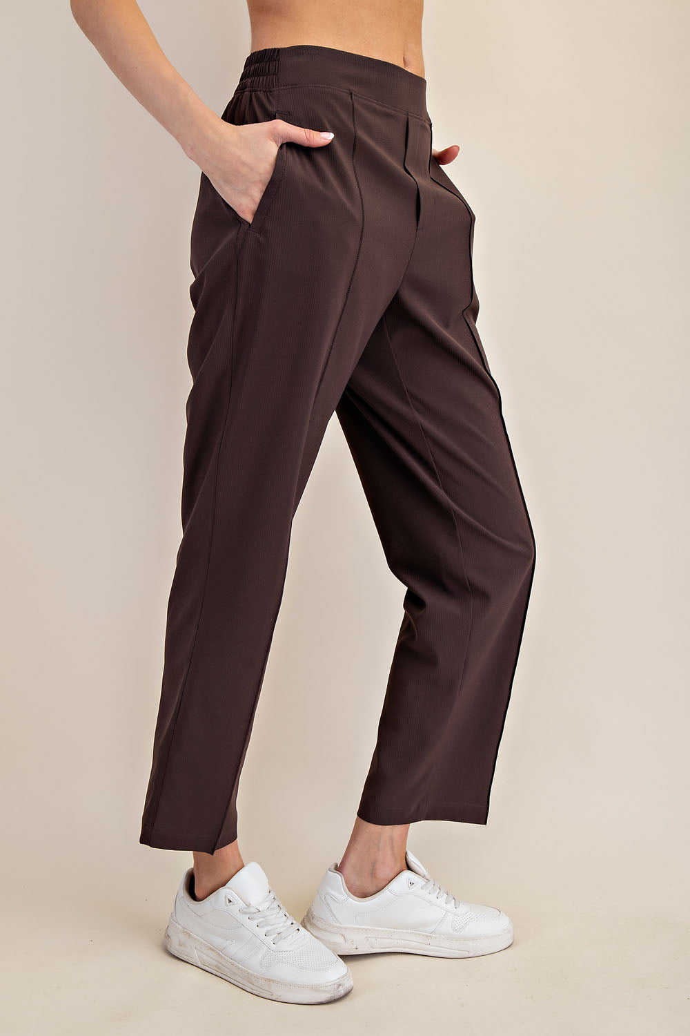 CRINKLE WOVEN ANKLE TROUSER