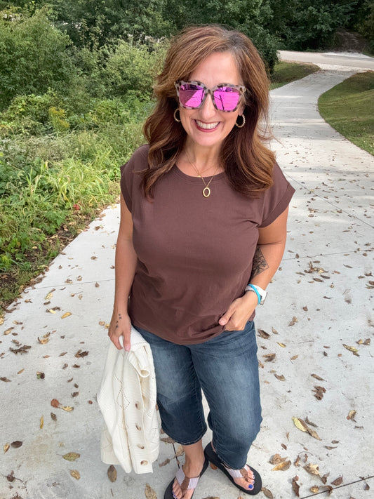 Simply Styled Tee Chocolate