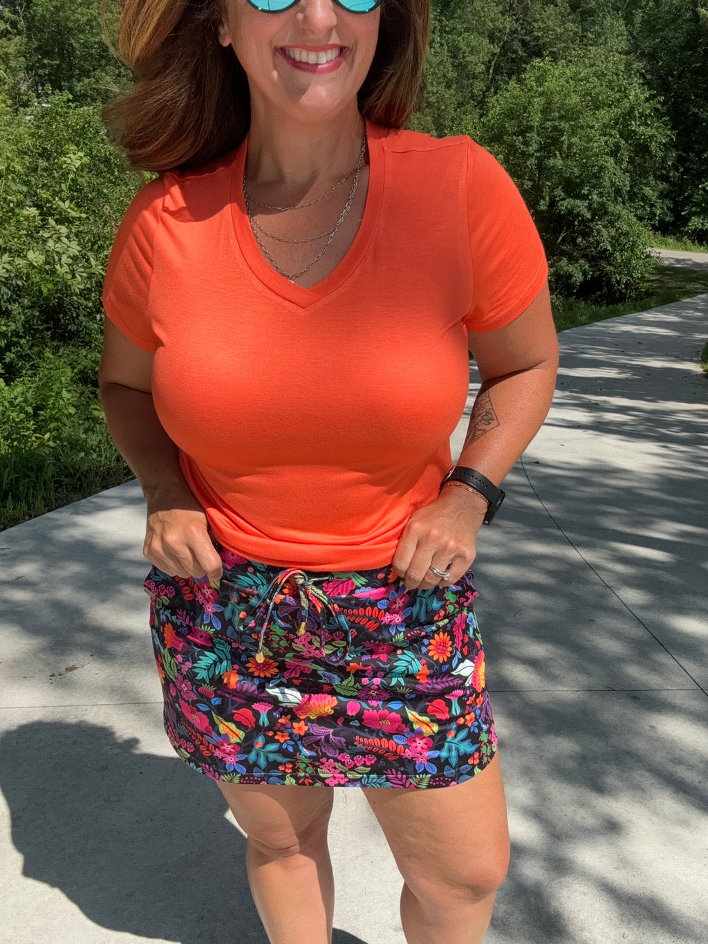 Playful Floral Skort