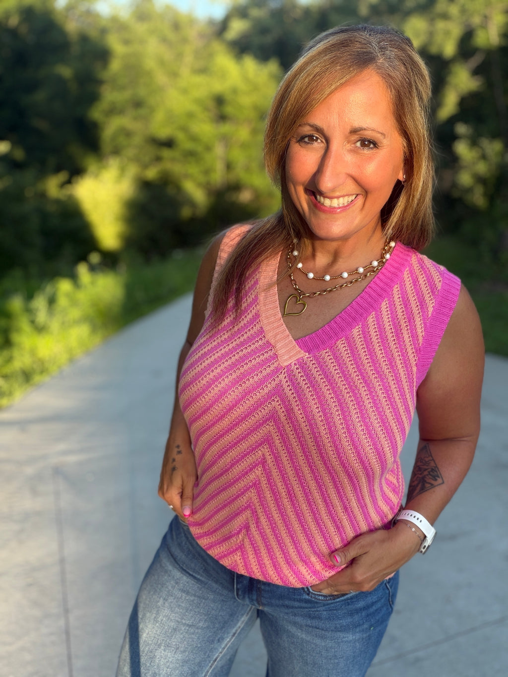 Sunset Sorbet Sweater Tank