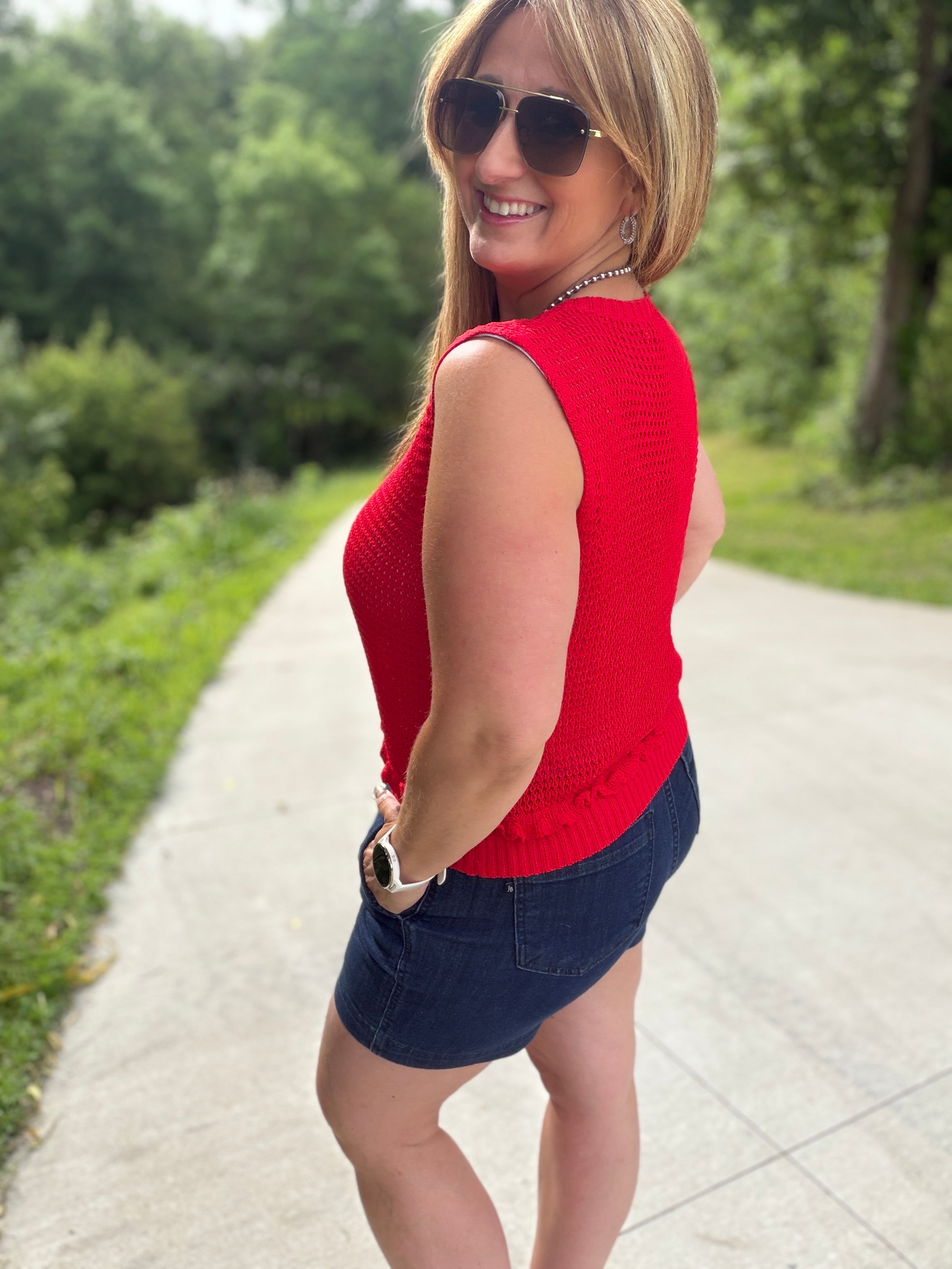 Amaya Open Knit Top
