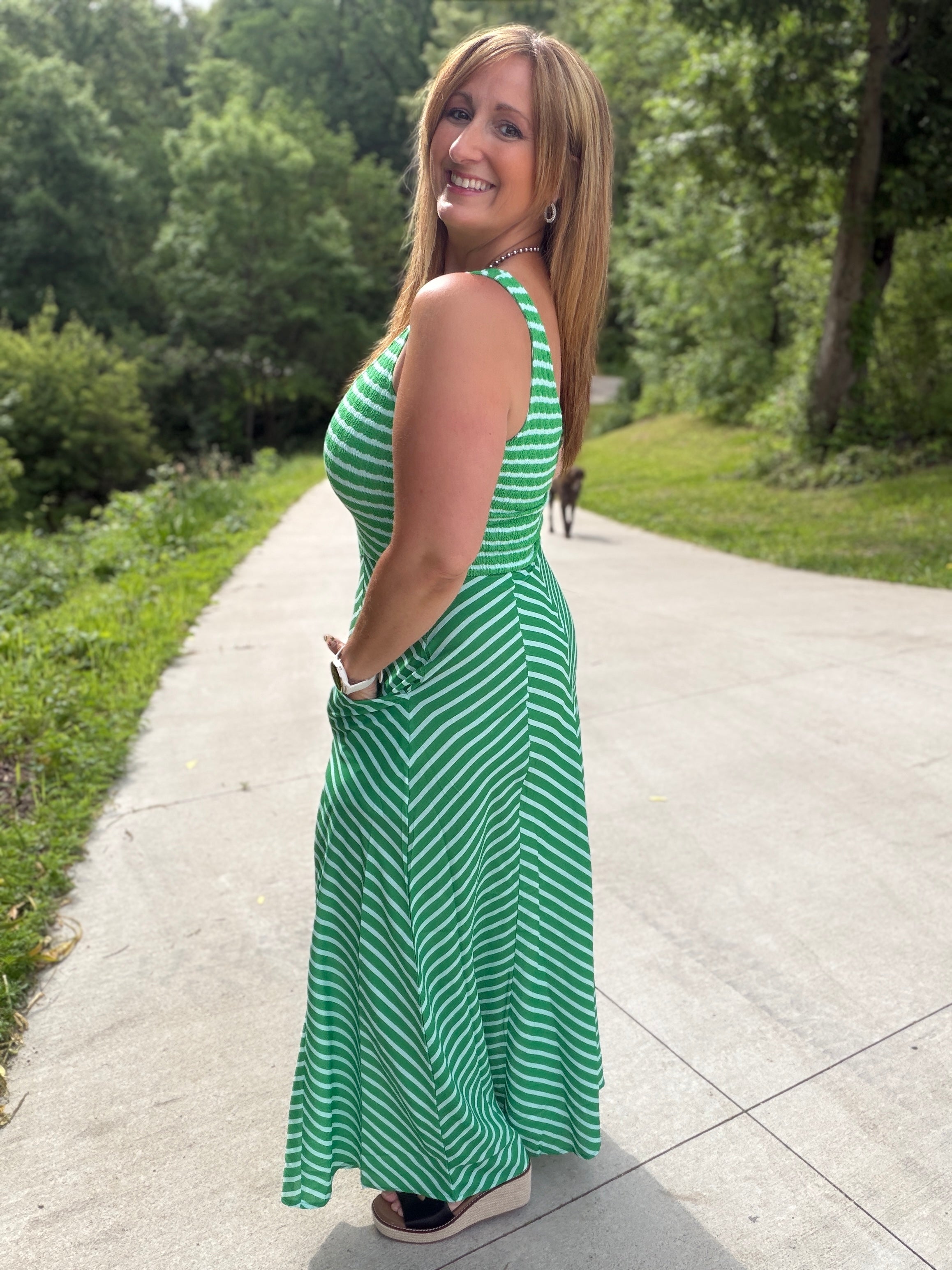 SPRING LUCIANA STRIPE DRESS
