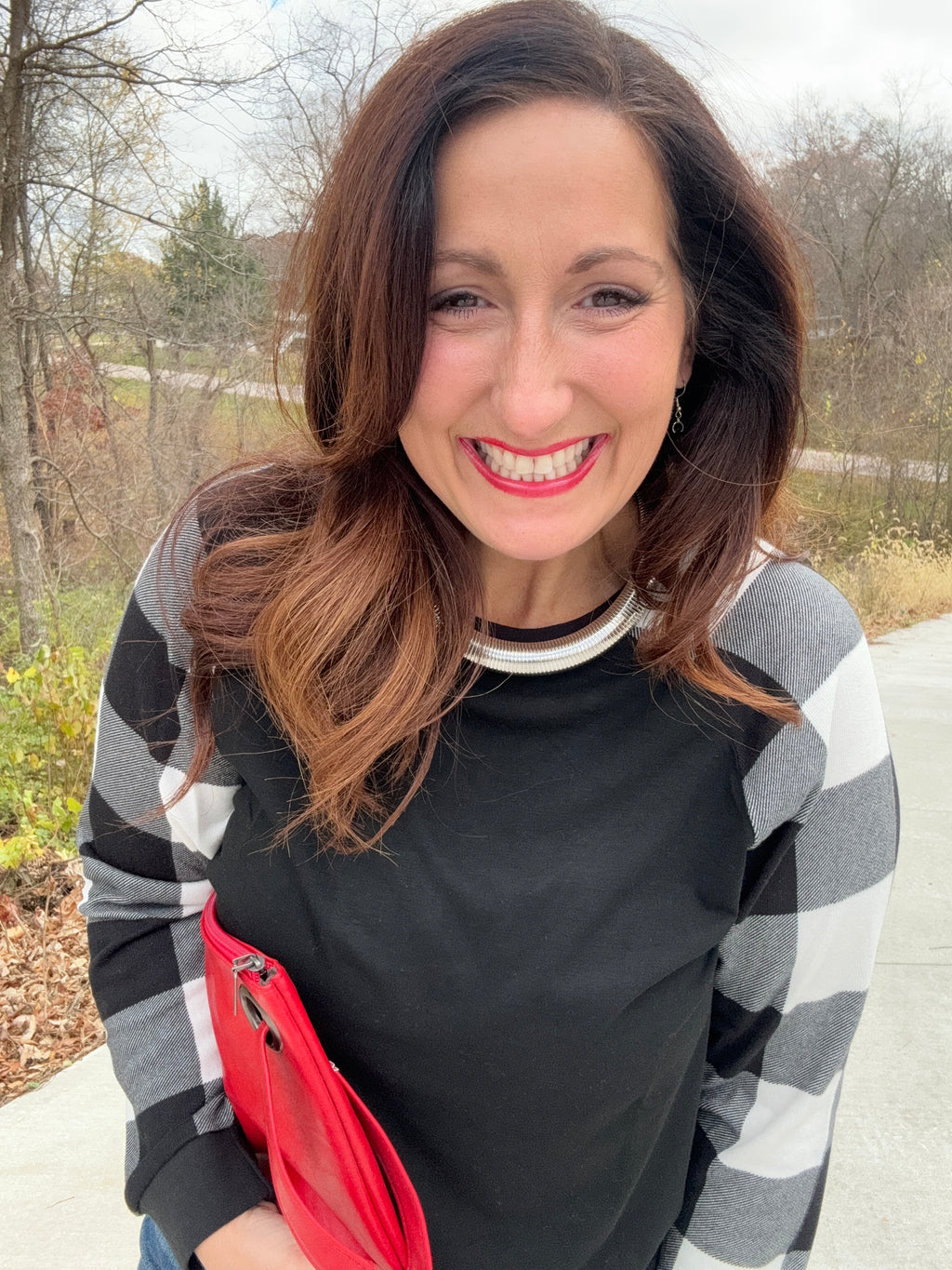Getty Up Buffalo Plaid Top