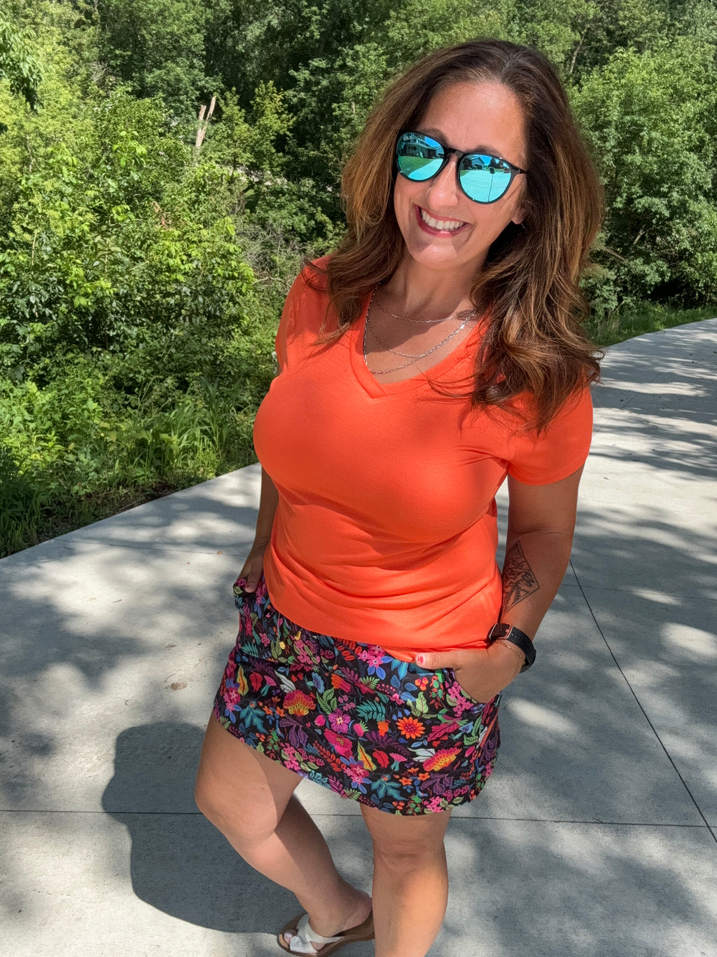 Playful Floral Skort