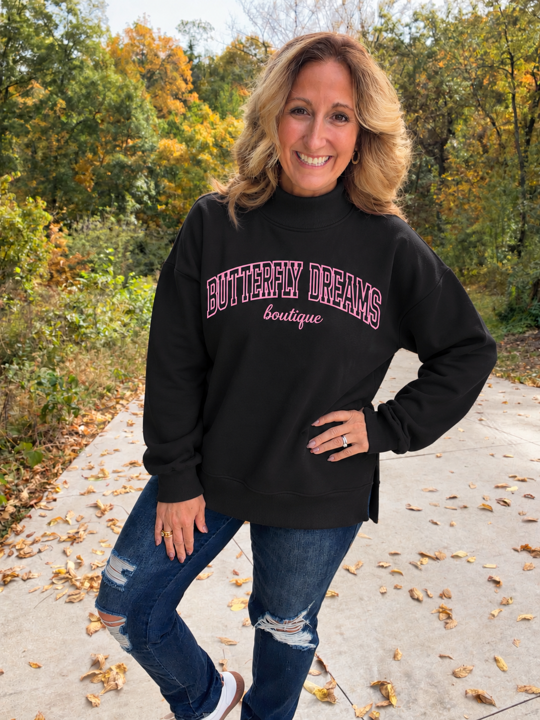 Butterfly Dreams Boutique Mock Neck