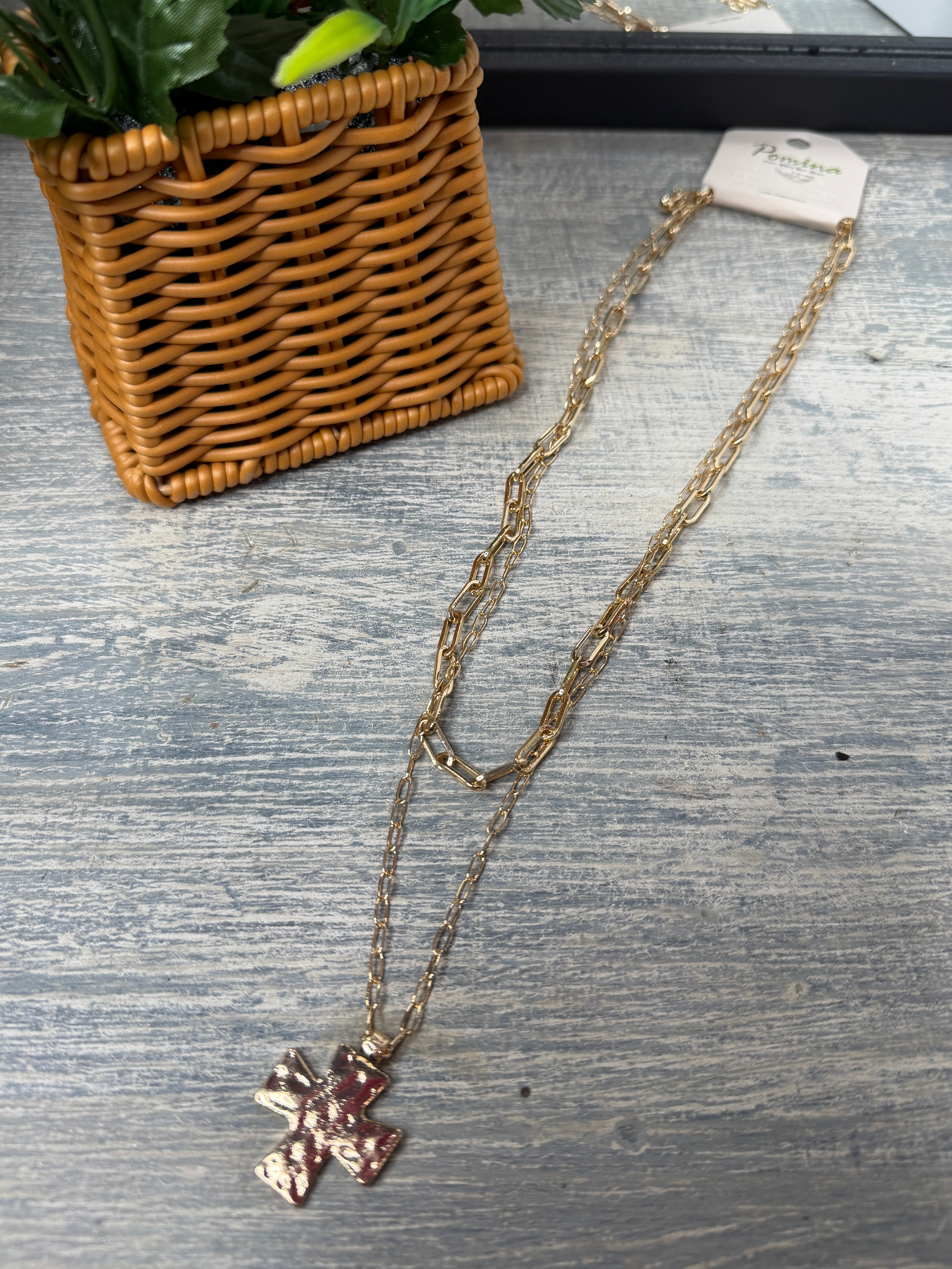Faith in Layers Cross Necklace