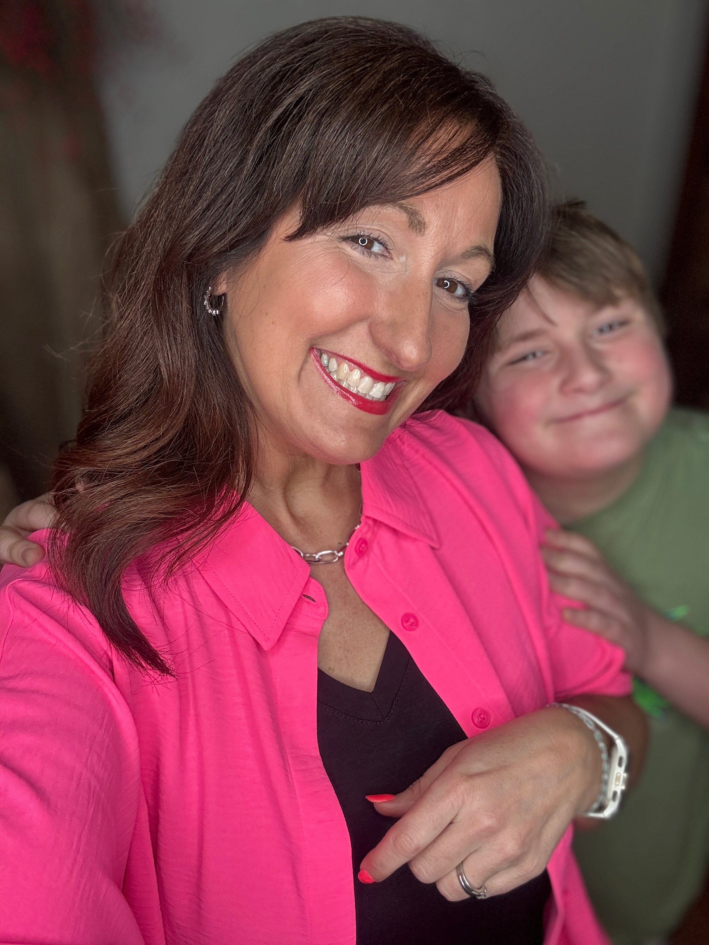 The Easy Breezy Top- Fuschia