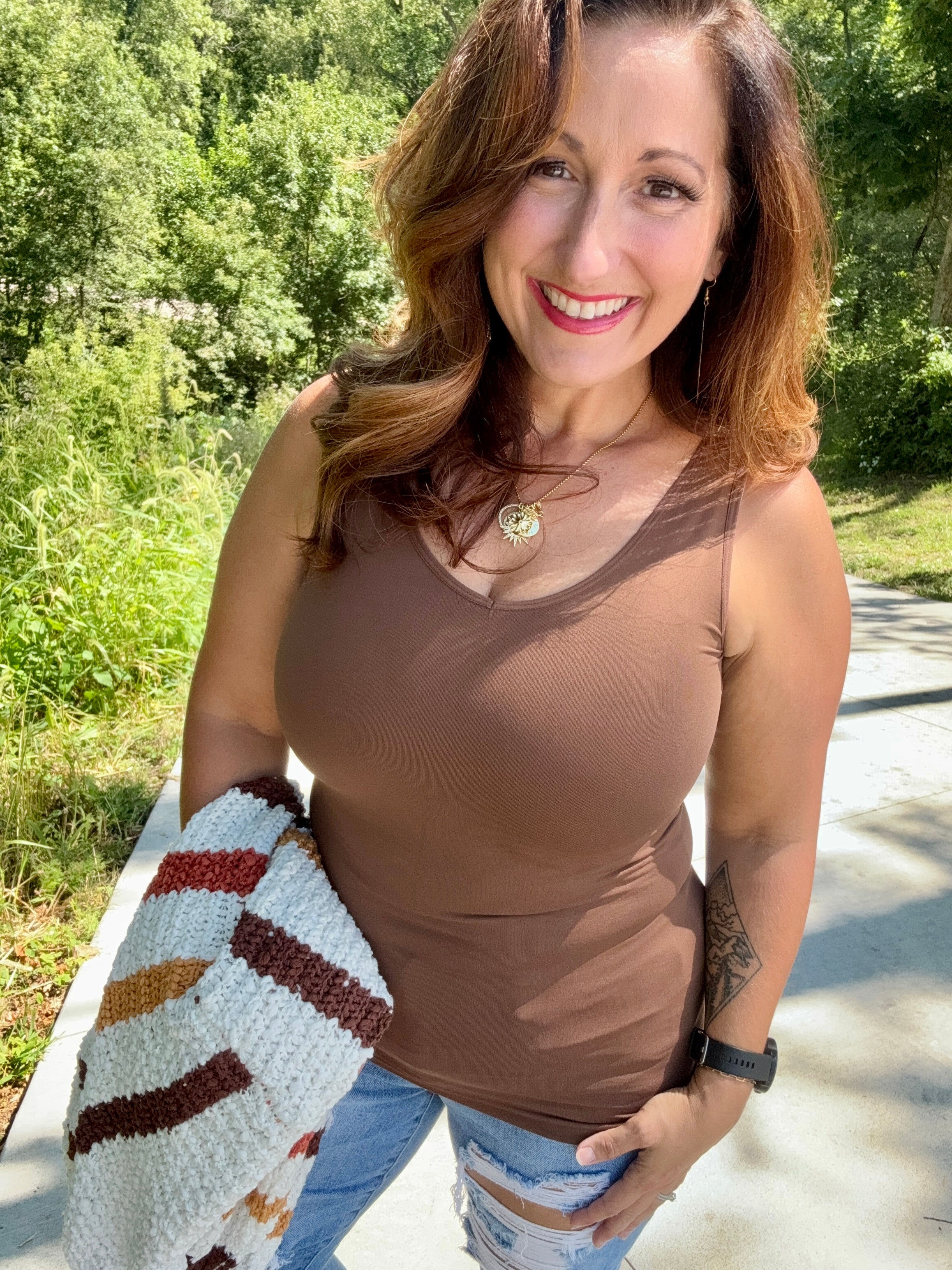 Seamless V Neck Tank