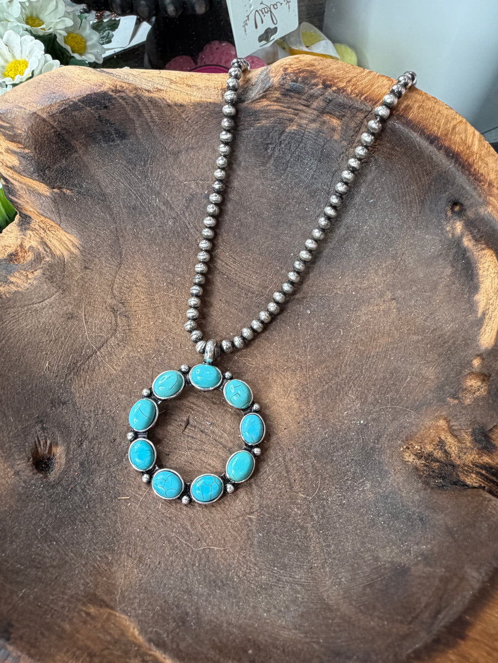 Turquoise Around We Go Necklace