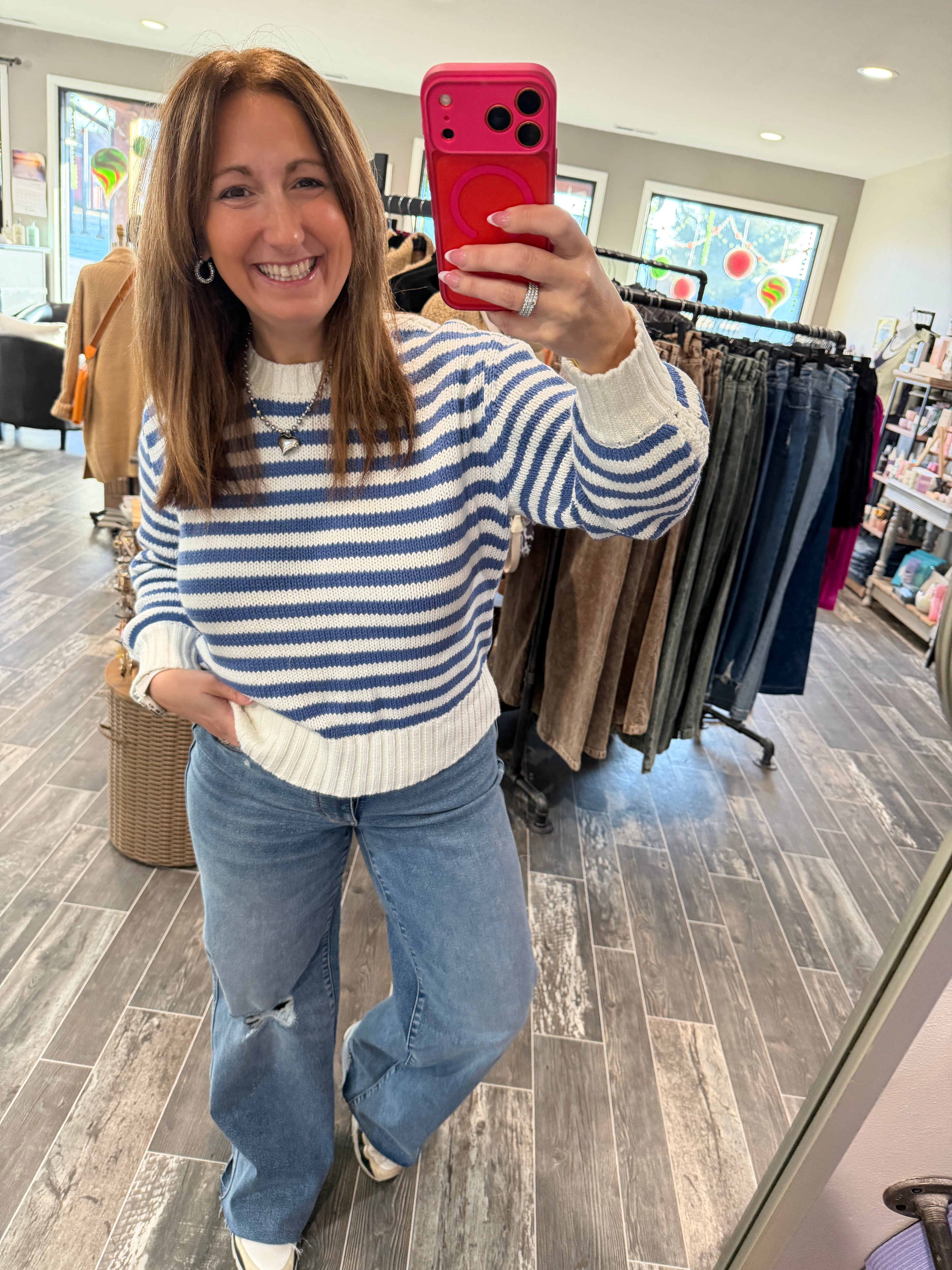 Coastal Charm Stripe Sweater