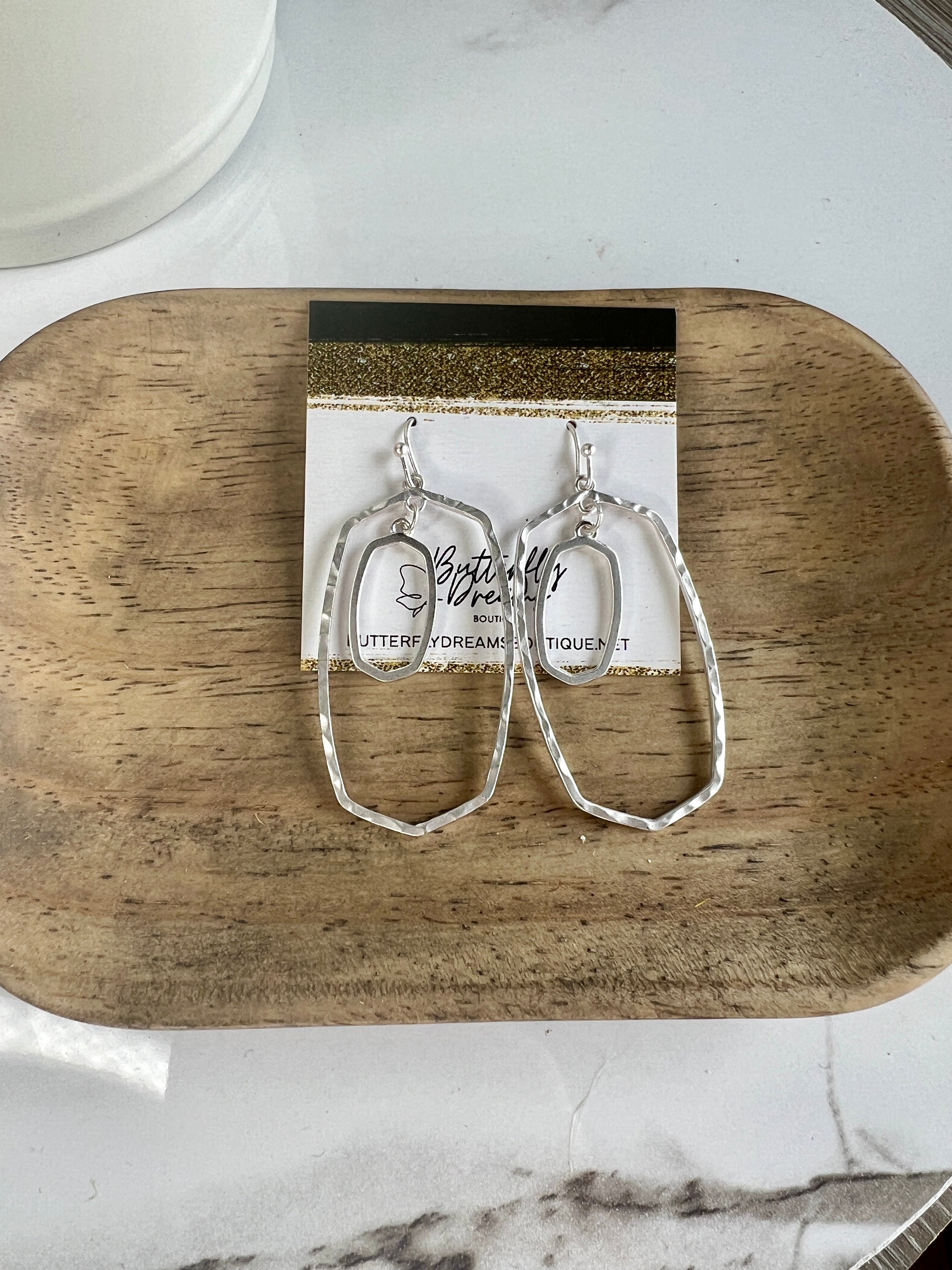 Hammered Silver Dangles