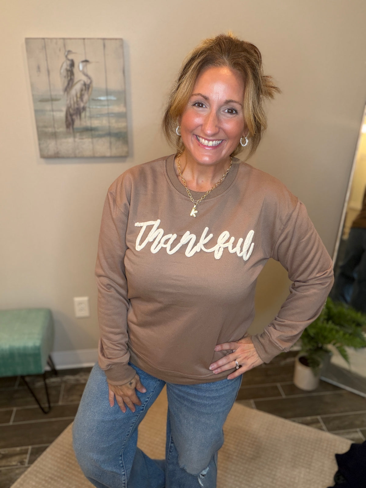 Thankful Heart Lightweight Sweatshirt