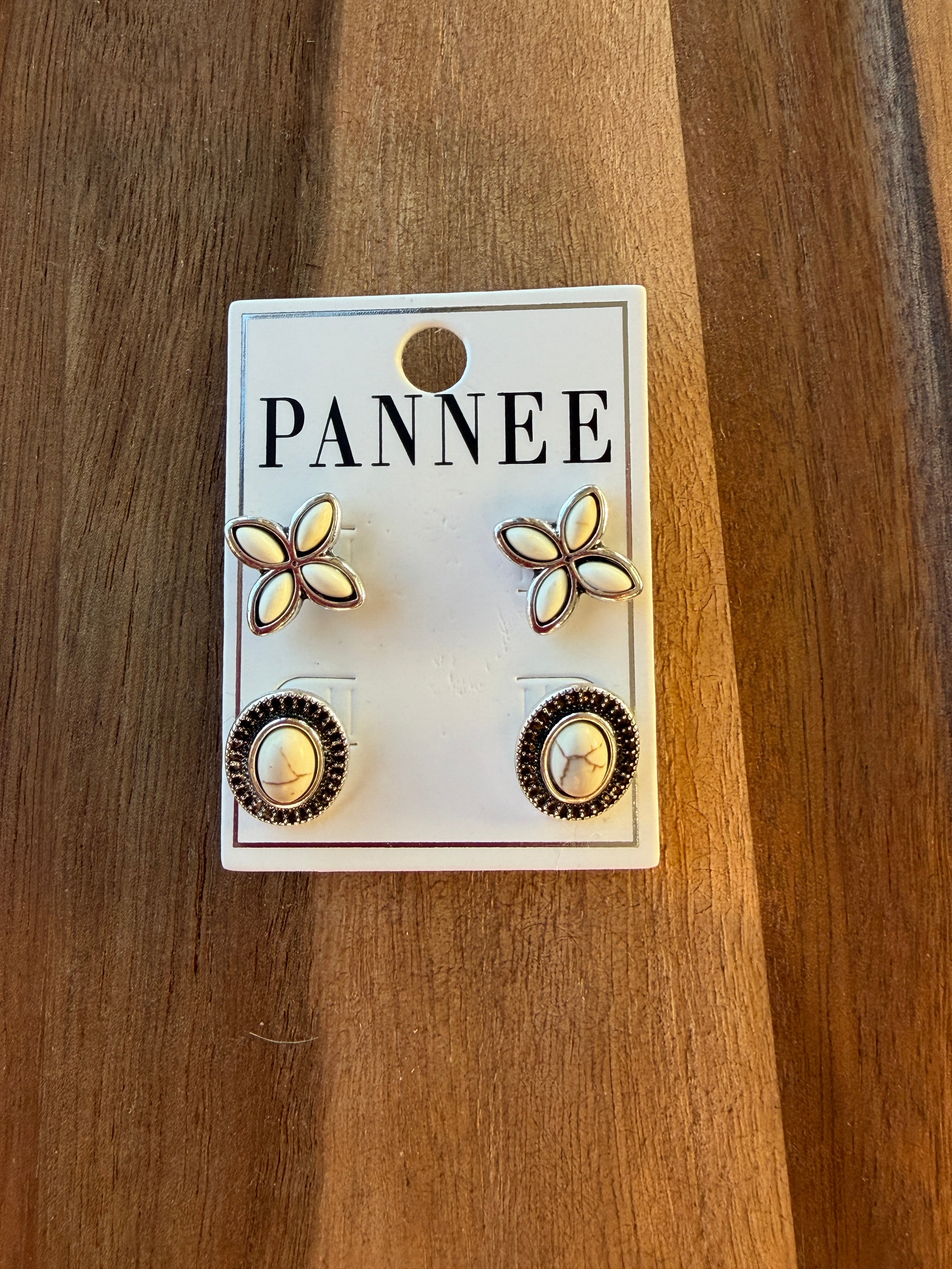 White Turquoise Earring Set