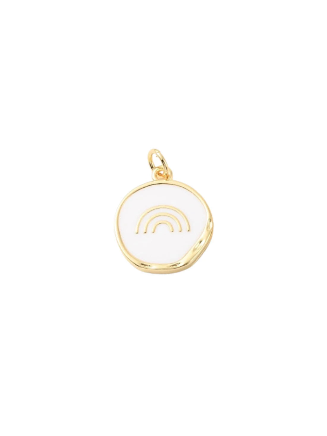 Gold Over The Rainbow Disc Charm