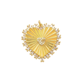 Gold Eternal Heartburst with Cubic Zirconia Charm