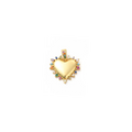 Gold Confetti Heart Charm