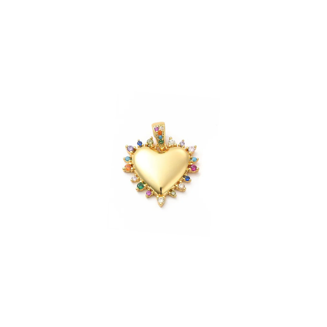 Gold Confetti Heart Charm
