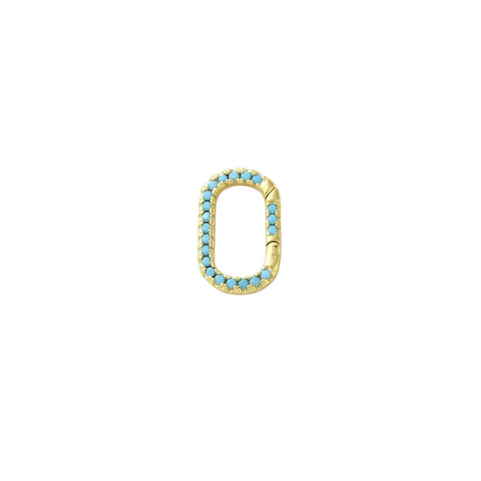 Gold Turquoise Blair Carabiner
