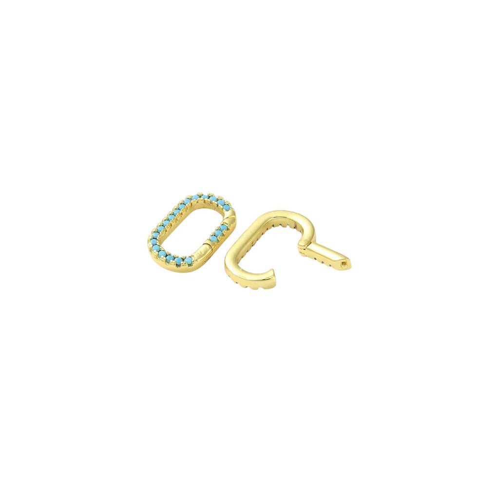 Gold Turquoise Blair Carabiner
