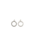 Silver Crystal Open Circle Charm