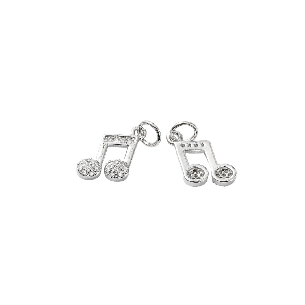 Silver Cubic Zirconia Joyful Melody Charm