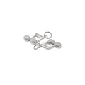 Silver Cubic Zirconia Joyful Melody Charm