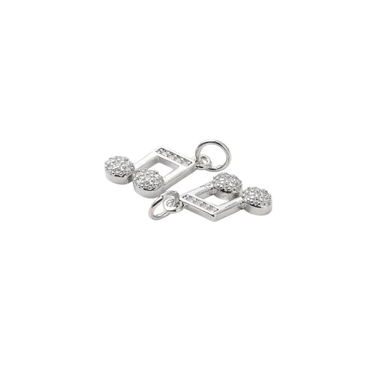 Silver Cubic Zirconia Joyful Melody Charm