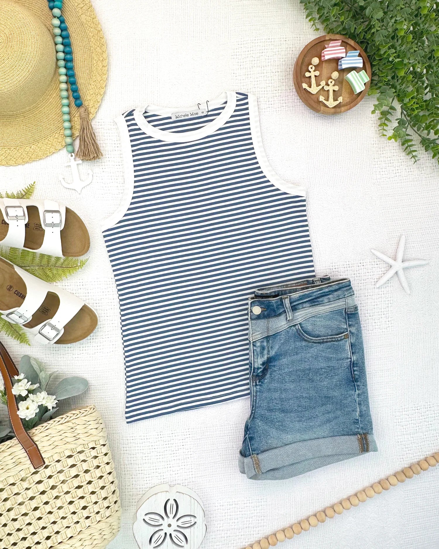 Classic Tank - Blue and White