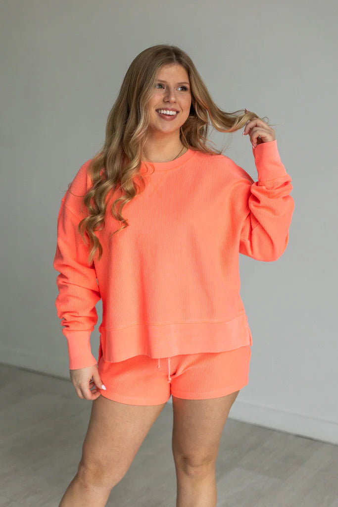Neon Luxe Cord Shorts