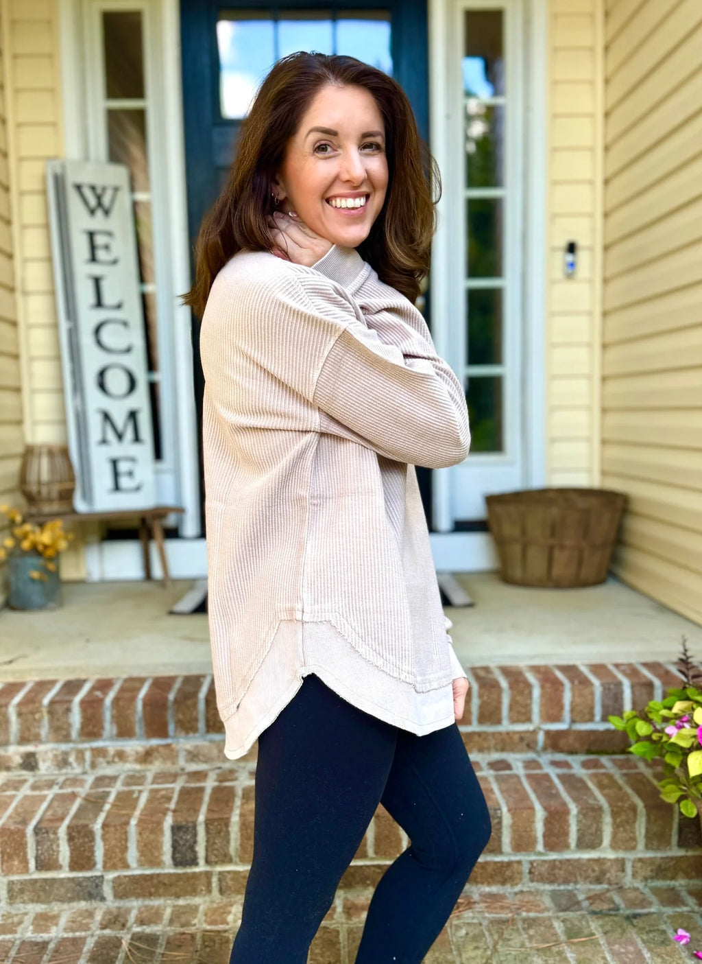 Mushroom Rounded Bottom Luxe Cord