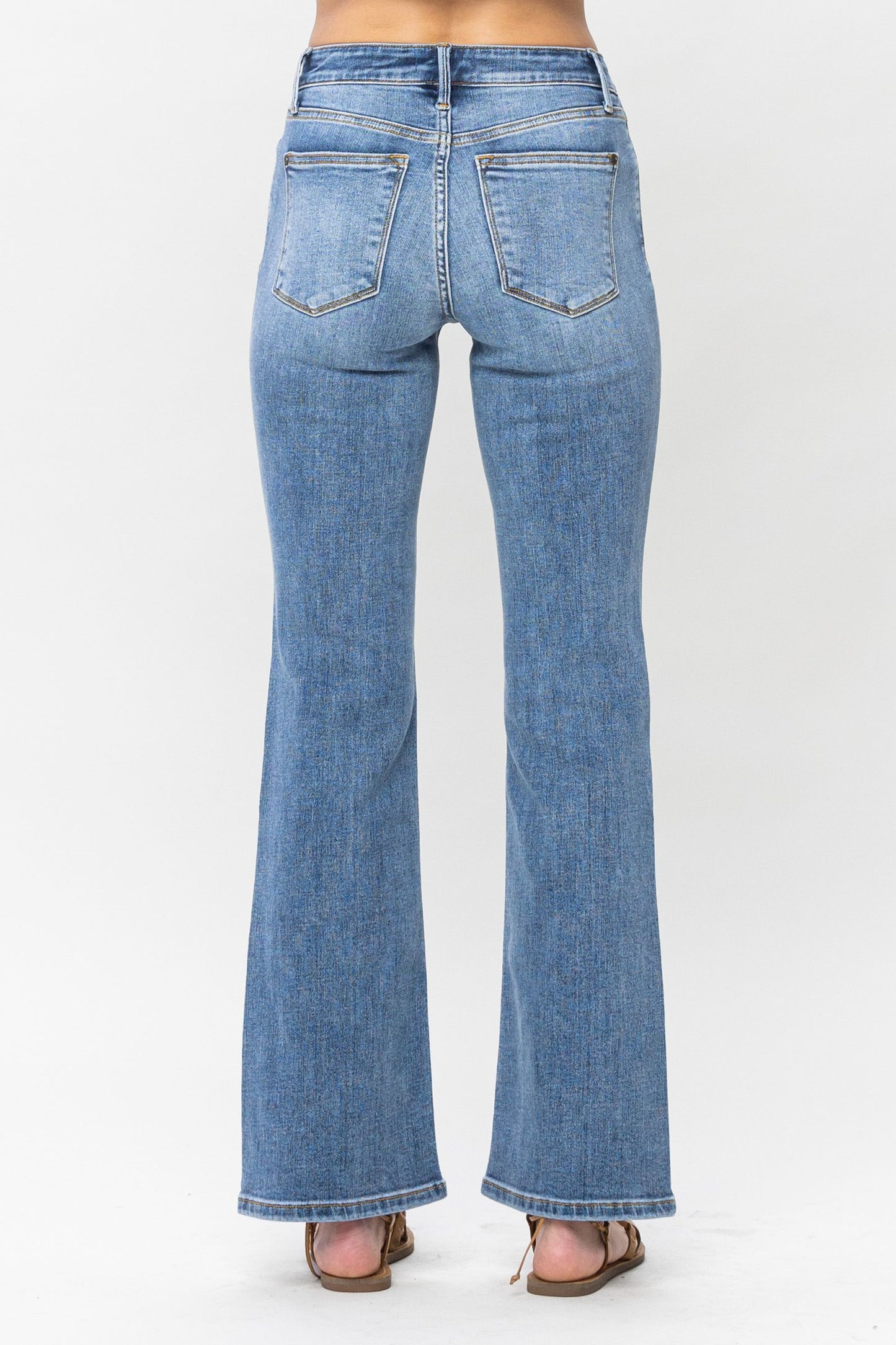Judy Blue Mid Rise Vintage Button Fly