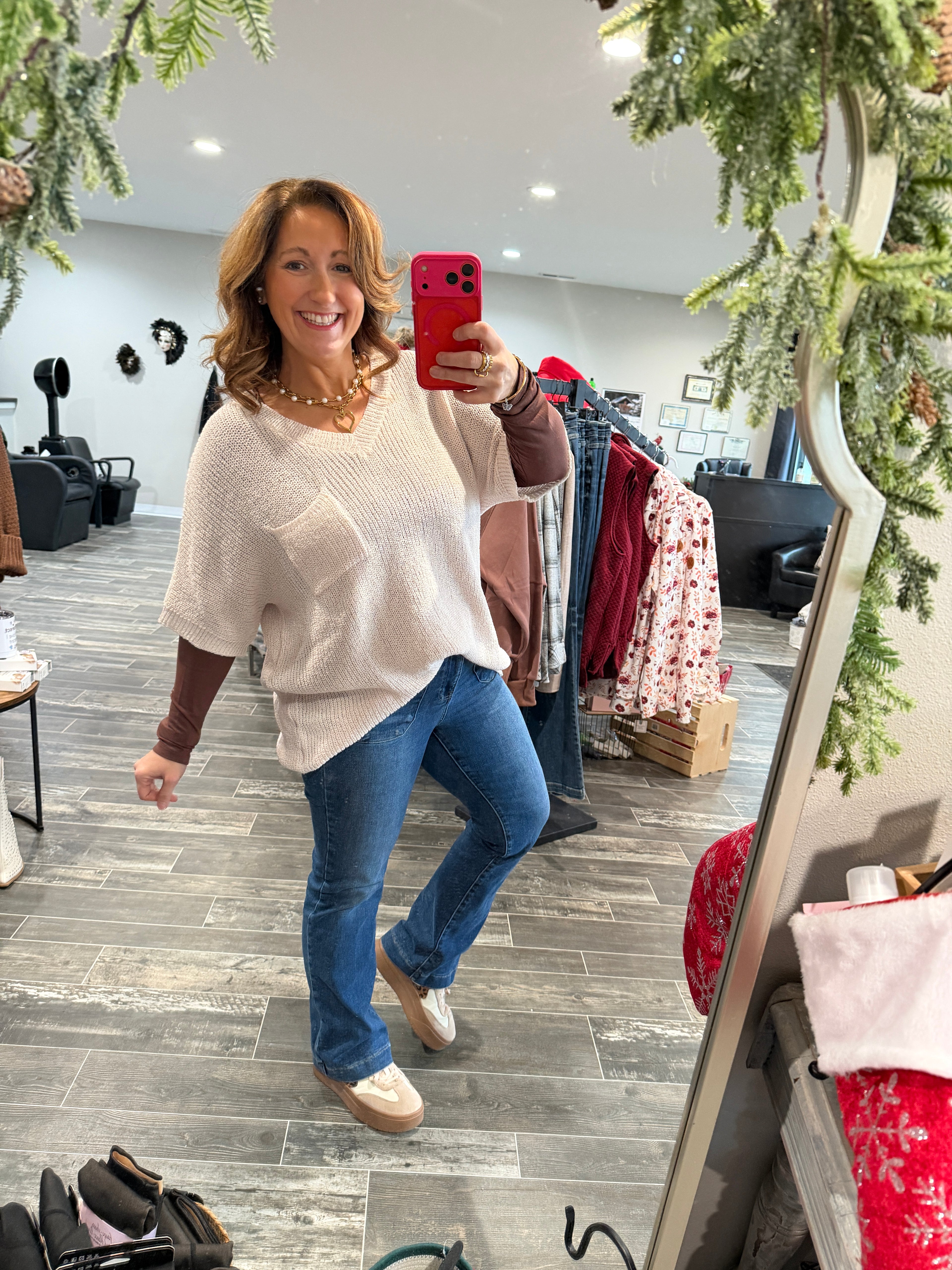 Hallie Open Knit Top