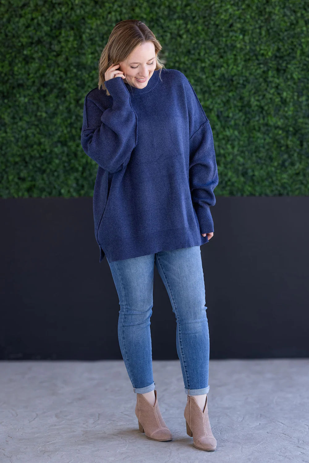 Aurora Cozy Sweater Navy