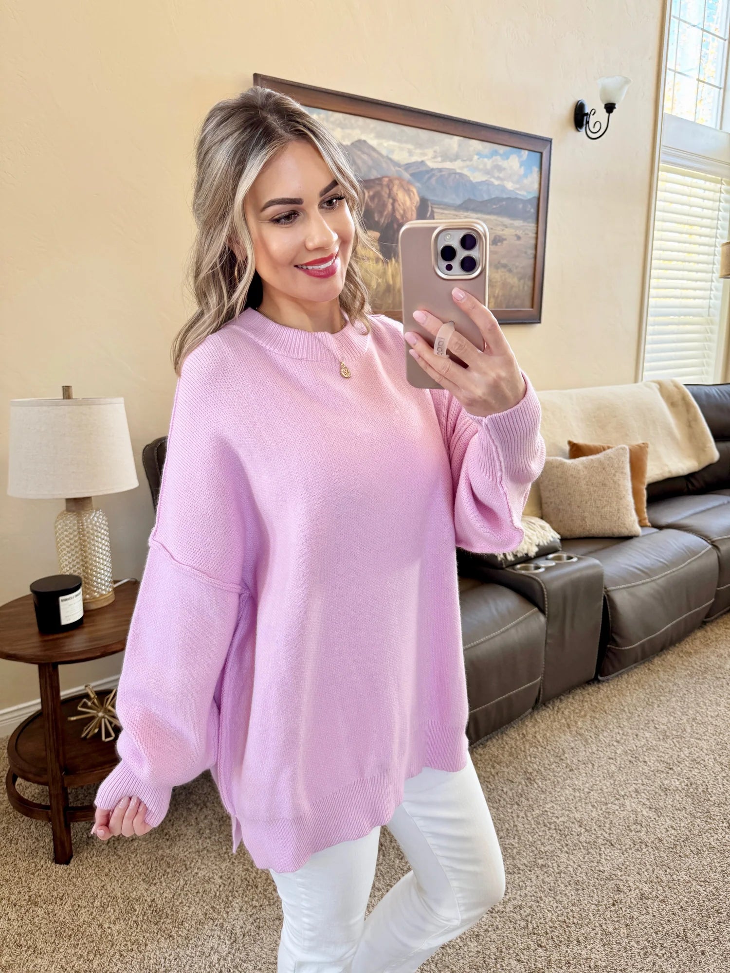 Aurora Cozy Sweater Lilac