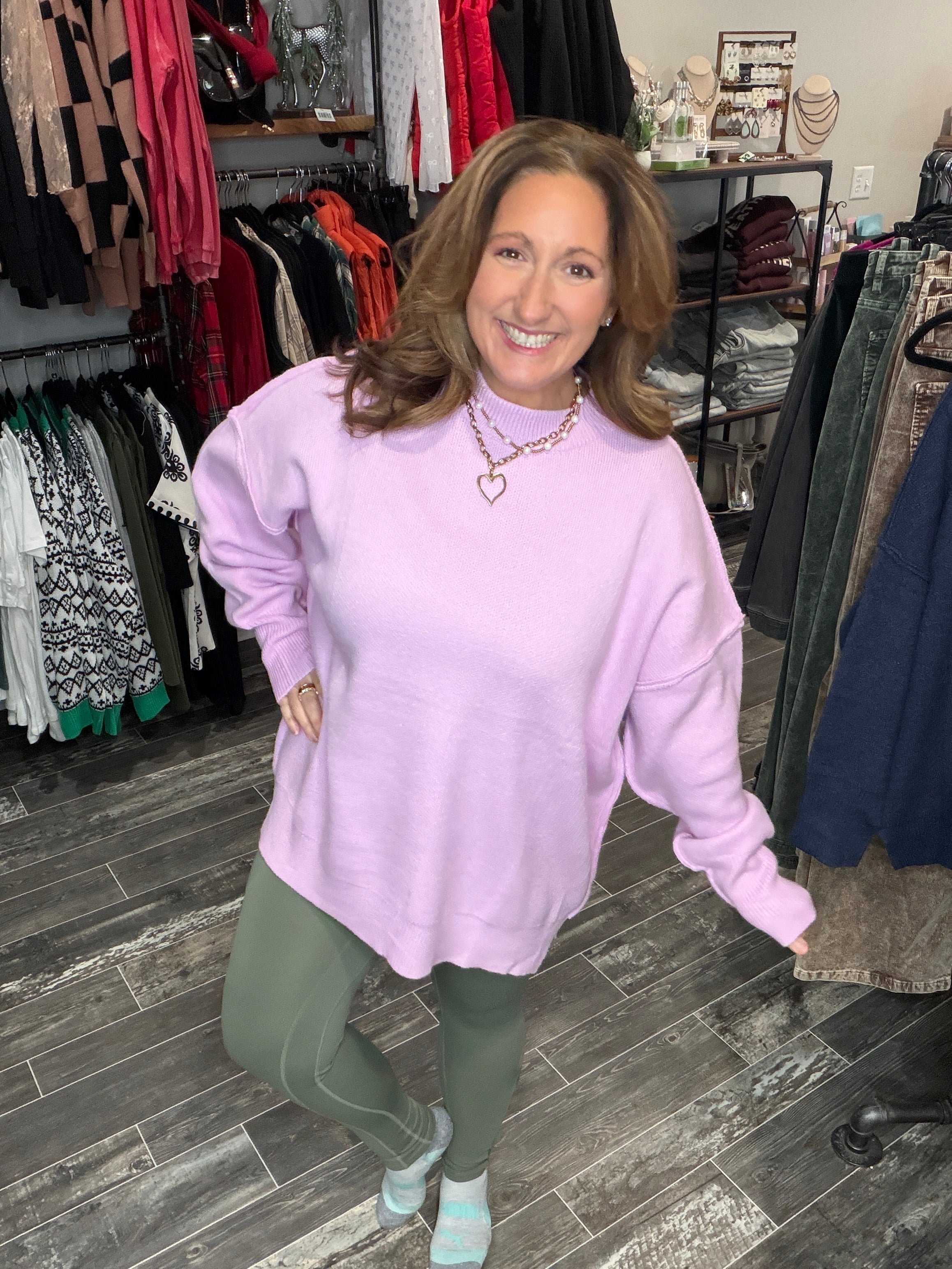 Aurora Cozy Sweater Lilac