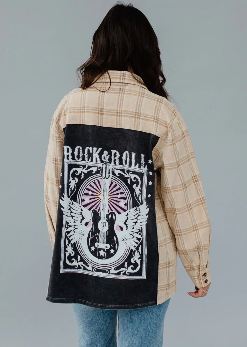 Rock N Roll Flannel Shacket