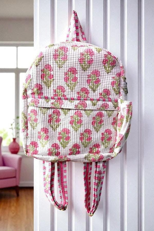 Cassie Pink Floral Backpack