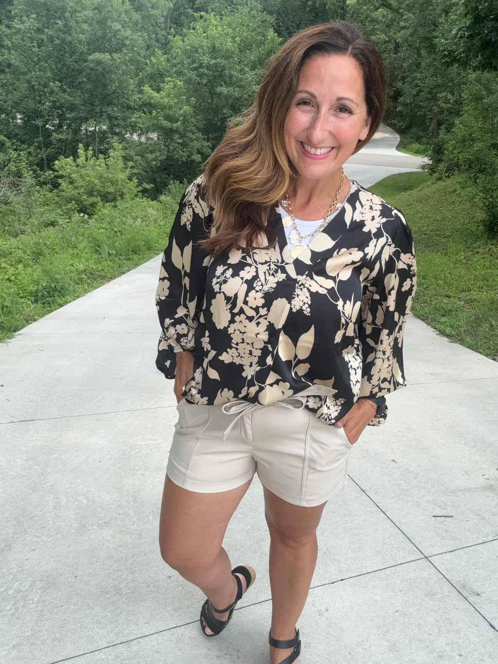 City Escape Balloon Sleeve Top