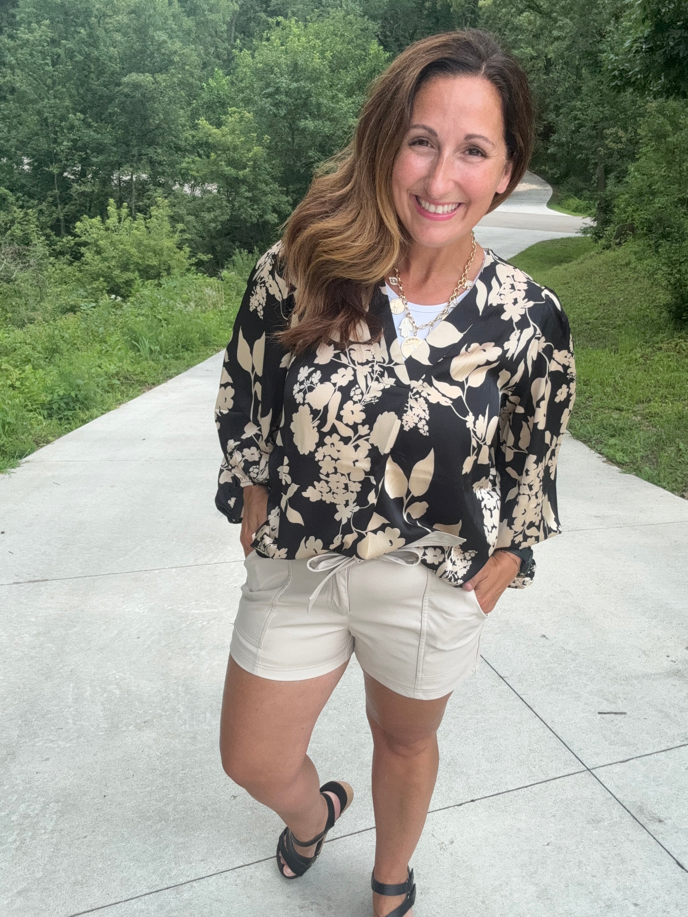 City Escape Balloon Sleeve Top