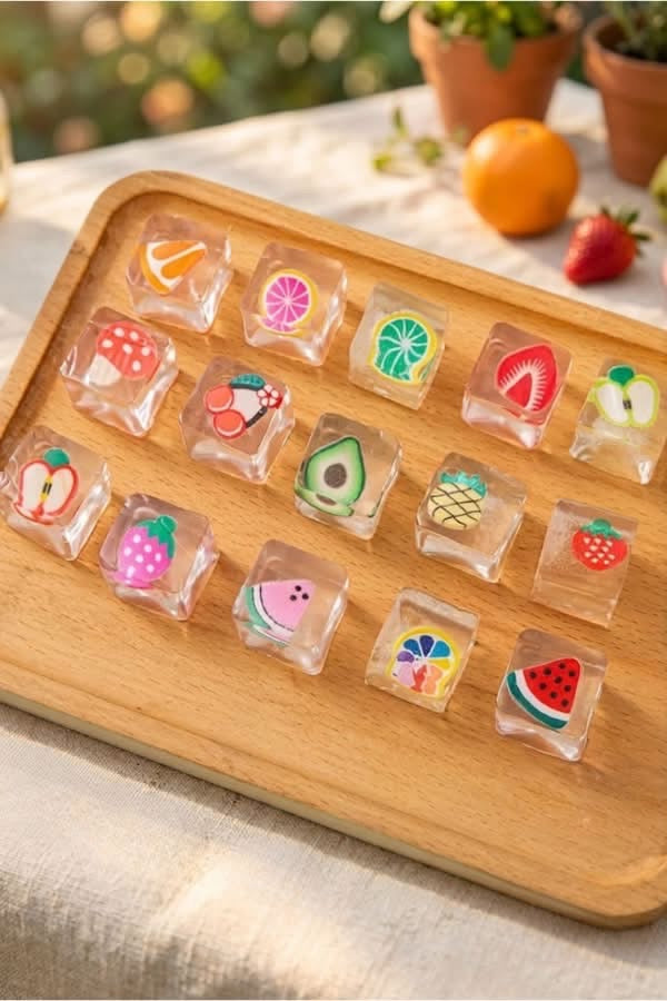 Mini Fruit Ice Cube Squishy