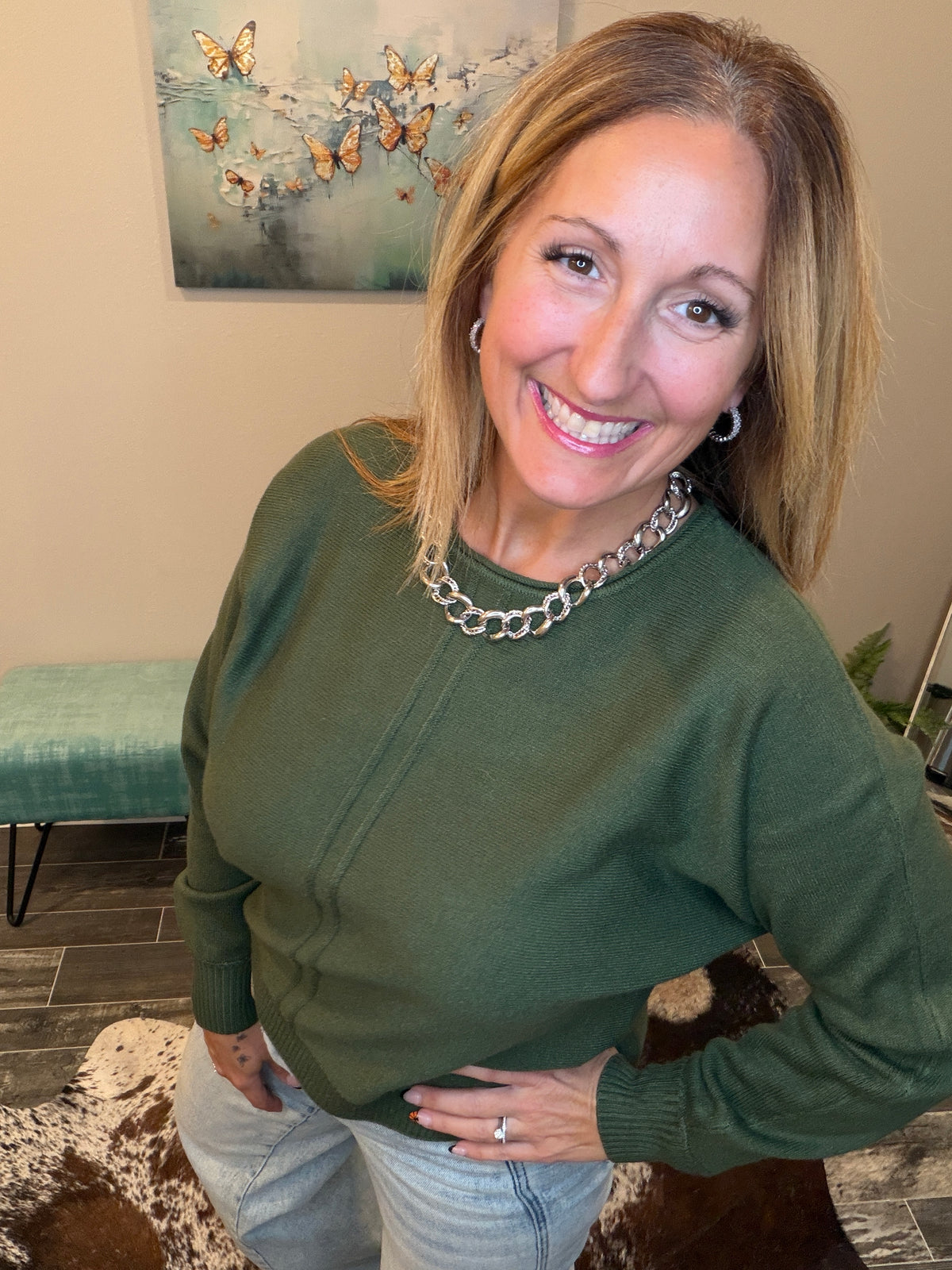 Everyday Elegance Sweater Hunter