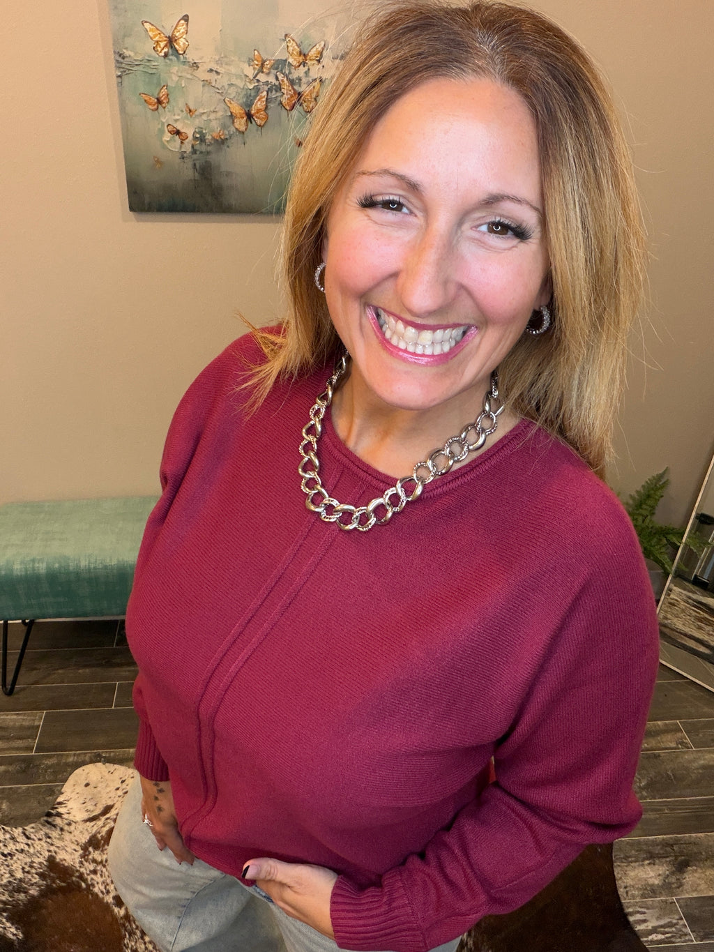 Everyday Elegance Sweater Cabernet