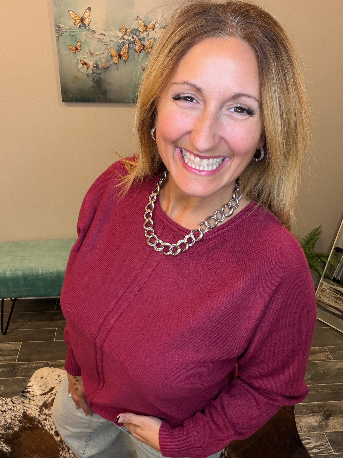 Everyday Elegance Sweater Cabernet