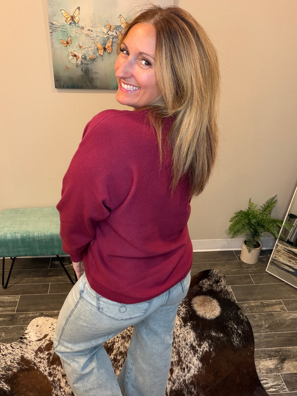 Everyday Elegance Sweater Cabernet